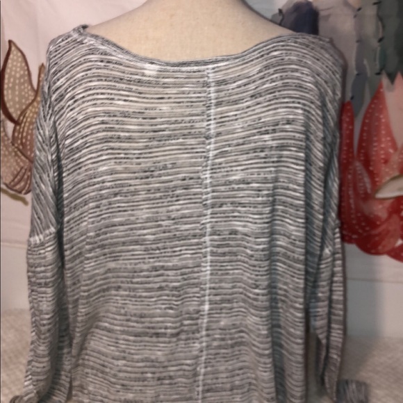 Gray and White Striped Crop - Picture 3 of 3